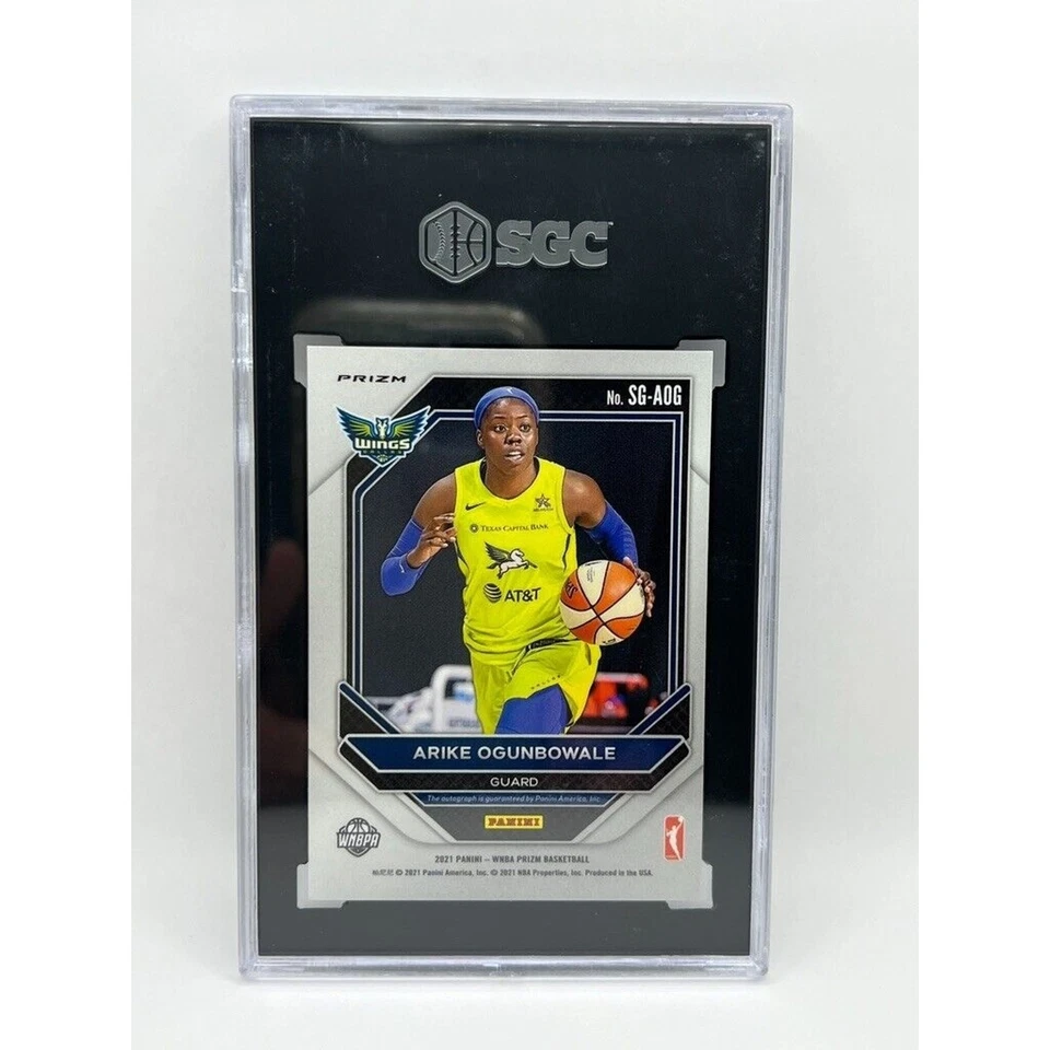2021 Panini Prizm WNBA Signatures Silver Arike Ogunbowale Auto 10 Card 9.5 2ndYr - Image 2 of 2