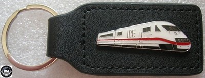 Schlüsselanhänger E-Triebwagen ICE silberfarben weiß/rot DB Railway Art. 6007