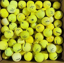 160 Mixed Brands  MIXED MODELS  Golf Balls Used Grade 3A, 4A, Refurb -YELLOW