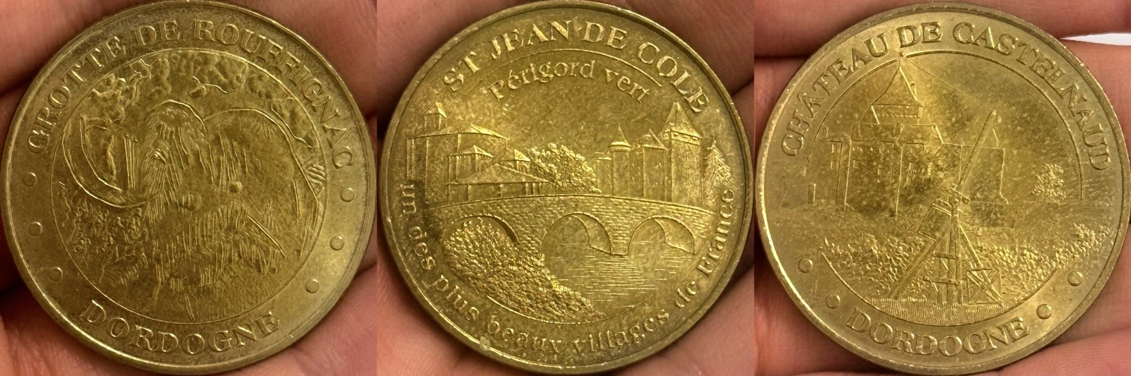 Dordogne 24 - Lot Jetons Touristiques Médailles Souvenirs Monnaie de Paris
