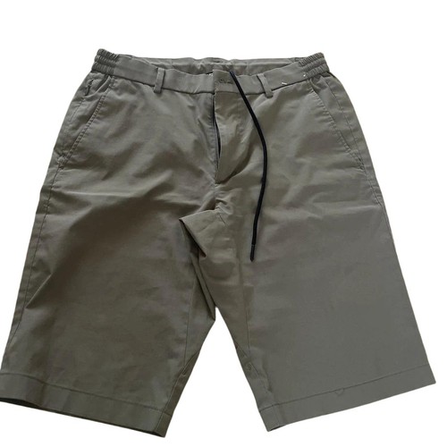 Uniqlo, UNIQLO x Theory Khaki Shorts Size S Elastic Waist Straight Fit Vintage