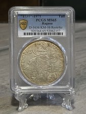 &ldquo;1735&rdquo;-1971 Tall PCGS MS65 Ragusa - D-1636 KM-16 Restrike RARE TOP POP - POP 1