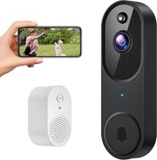 1080P Wireless Video Doorbell Camera with Ring Chime, Smart AI Human Detection