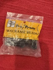 1970s Vintage 10 Pack Dark Wood Macrame Beadspro/prom Taiwan