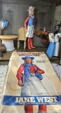 RARE vintage Salmon MARX Jane West Figure, box And Some Accessories