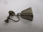 VINTAGE NAVAJO INDIAN STAMPWORK COWBELL DANGLE EARRINGS STERLING — photo 3