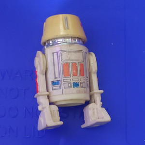 Star Wars R2-D2 Style Droid Figure Tan/White w/ Printed Panels Sci-Fi