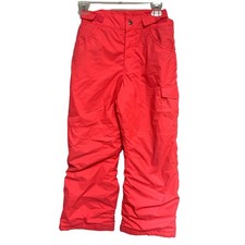Columbia Sportswear Girls Neon Pink Outgrown Fleece Lined Snow Ski Pants Size M