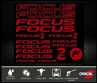 FOCUS Aufkleber Set Rot 19tlg. Fahrrad Rahmen Sticker Decal MTB Mountainbike