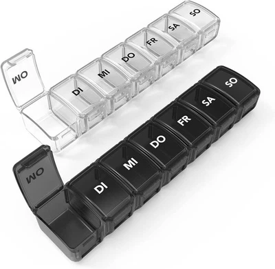 BESUCHE DEN SUKUOS-STORE Pillendose 7 Tage 2 Tabletten Deutschland, SUKUOS 2 Stück Pillendose 7 Fächer, H