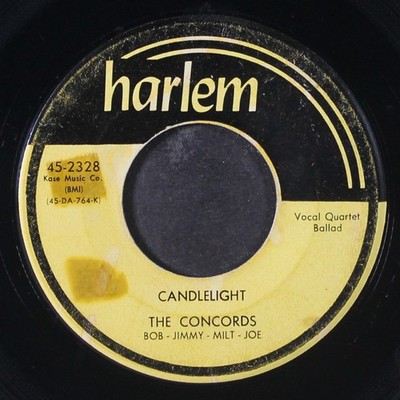CONCORDS: Candlelight / Monticello HARLEM 7'' Single 45 UPM