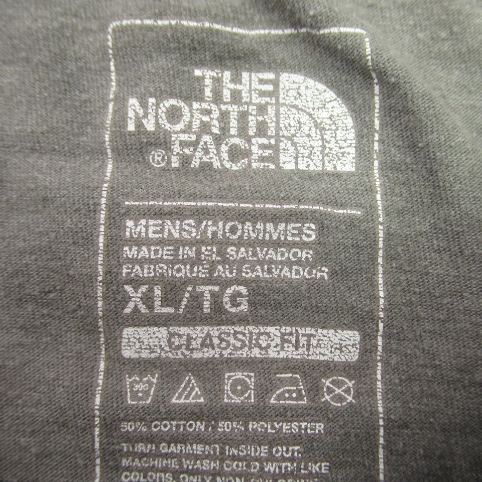 Camisa North Face Para Hombres XL Manga Corta Cuello Redondo Gris Ligera Informal Clásica Foto 4 de 4