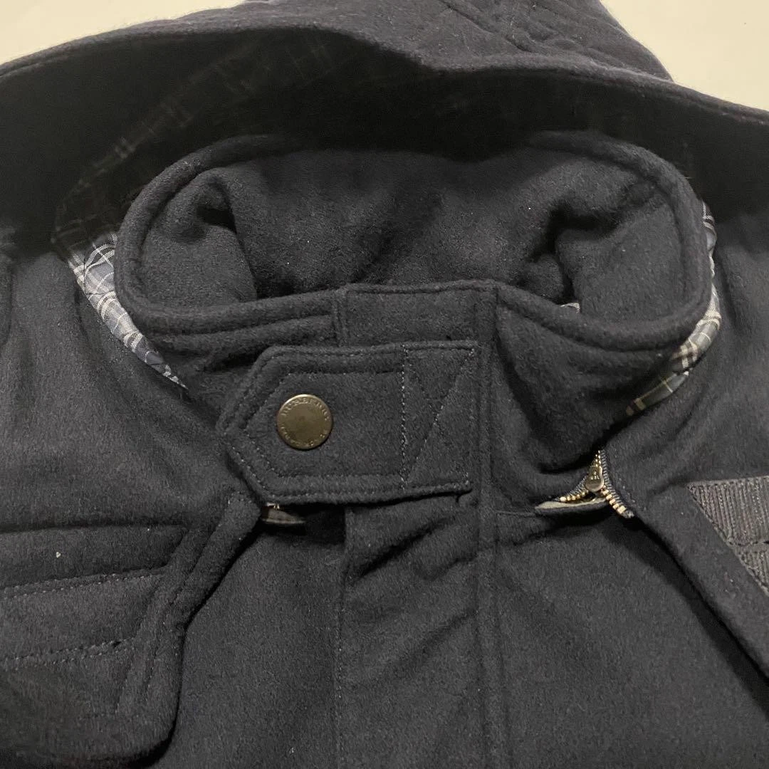 BURBERRY BLACK LABEL Giacca Cappotto Corto Trapuntato L Uomo #ED ZHA