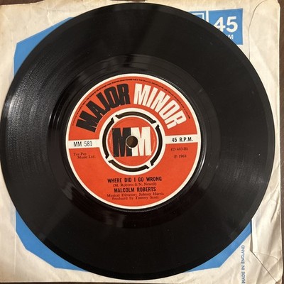Malcolm Roberts - Where Did I Go Wrong 7'' Inch Single