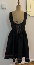 Vintage 1950’s german dirndl dress, black sz12 Oktoberfest 