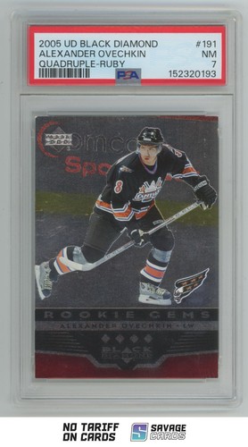 Alexander Ovechkin [Quadruple Ruby] #191 2005 Upper Deck Black Diamond card