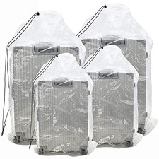 31x62 inches Extra Large Clear Drawstring Dust Covers Plastic Storage Bags Set