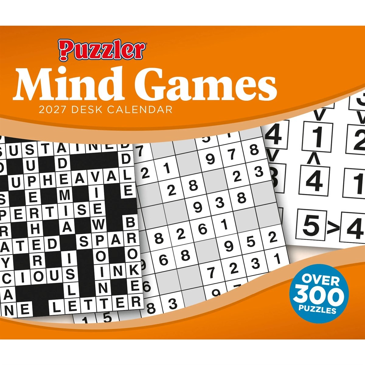 Mind Games, Puzzler Desk Calendar 2027, Desk Calendars, Day To View, Gift