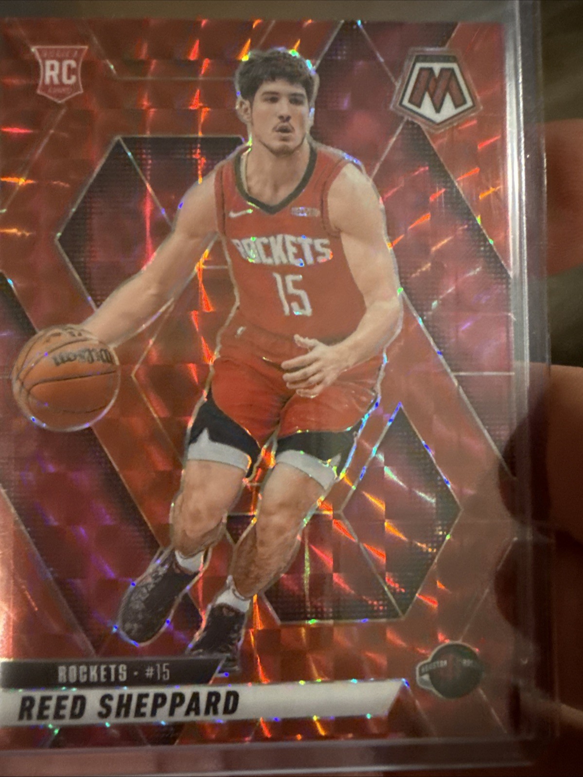 2024-25 Panini Mosaic Reed Sheppard RC #249 Red Prizm