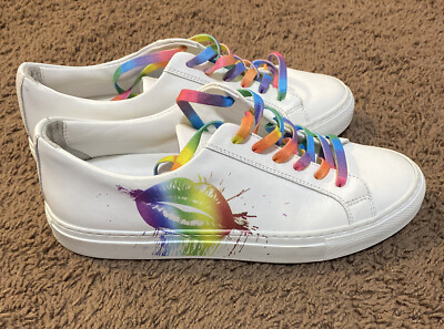 ANGELI FASHION WHITE RAINBOW SNEAKERS ITALIAN