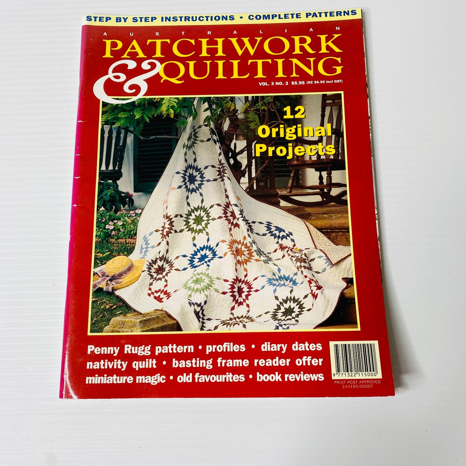 9 x Australian Patchwork & Quilting Magazines with Patterns Bundle Bulk