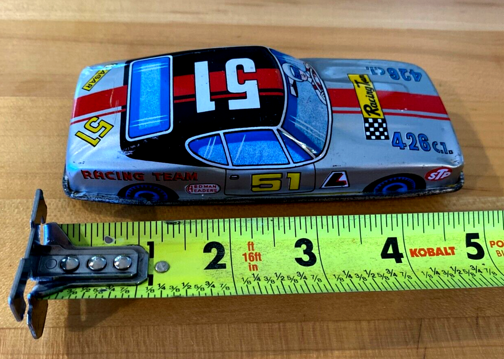 Friction Toy Race Car 51 Racing Team 426 ci STP Crager Hedman Headers