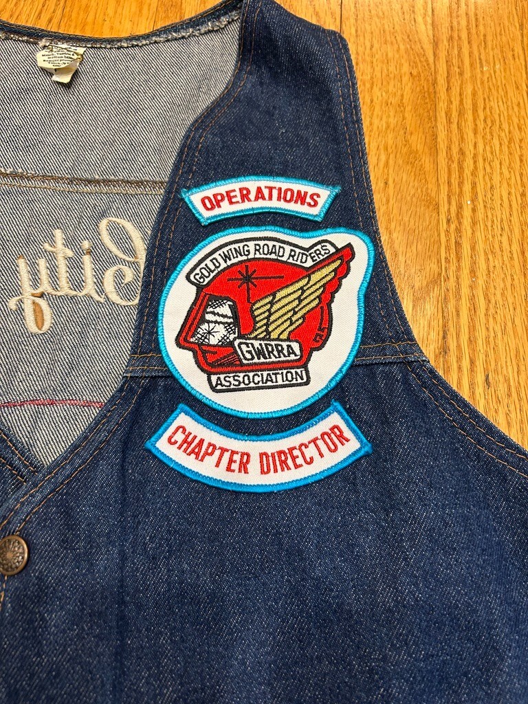 70’s Levi’s biker team vest Levi's Denim Vest Motorcycle Biker's Club GWRRA Bikers Riders