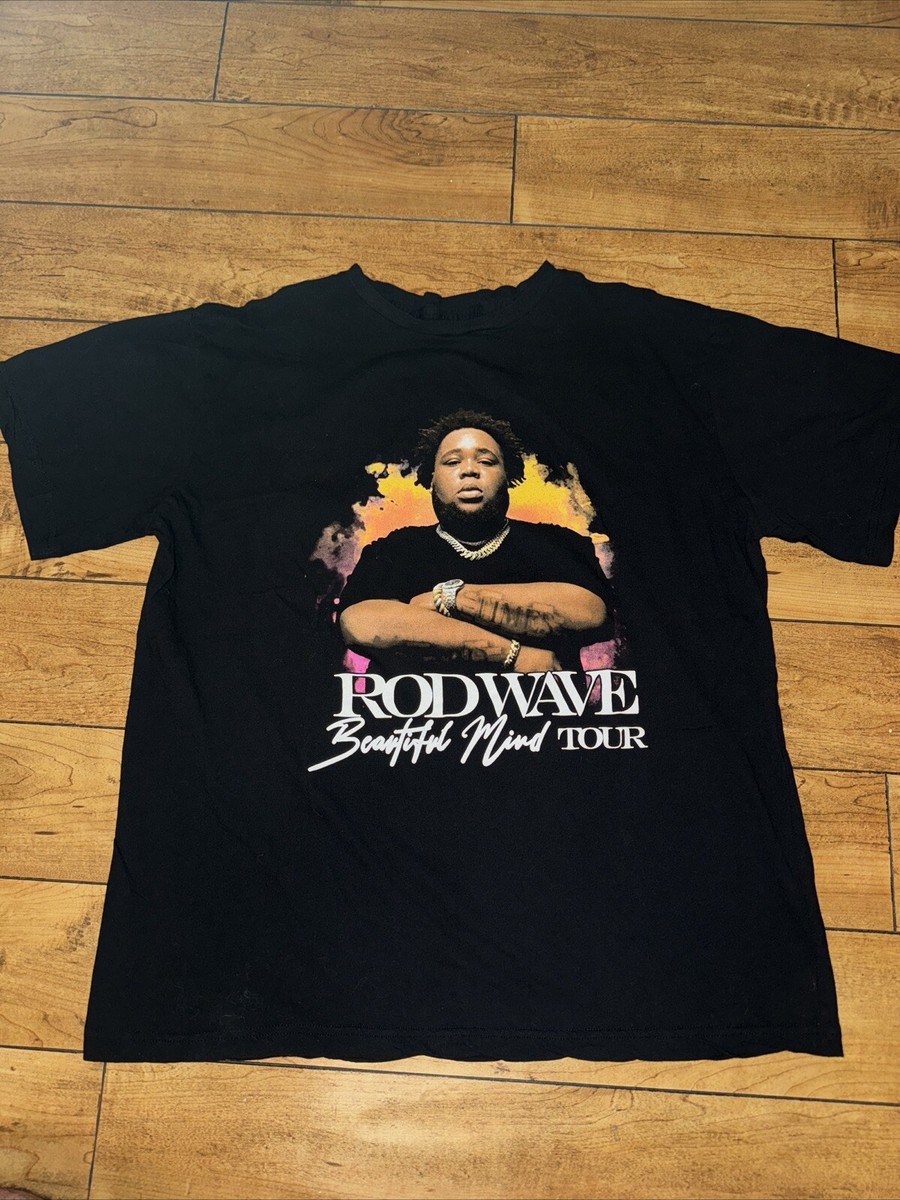 Rodwave Beautiful Mind Tour T-Shirt Black XL 22x26 Rap Music | eBay