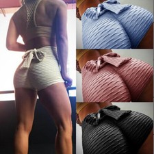 Women's Hot Push Up High Waist Yoga Shorts Sports Pants Gym Workout Active Wear