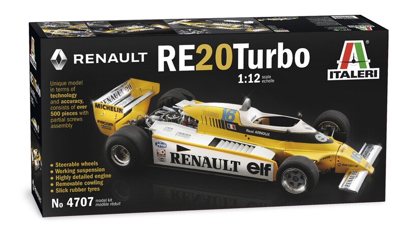 Italeri Renault Re23 Turbo F1 1/12 Car Kit - 4707