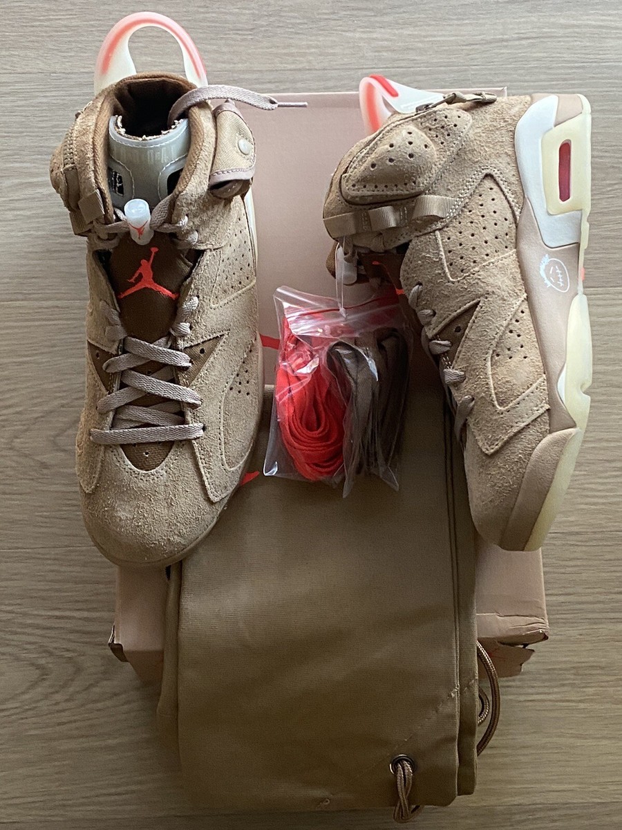 シューズ(男性用) NIKE AIR JORDAN6 travis scott Travis Scott x Nike Air Jordan 6 Retro 'British Khaki' | DH0690