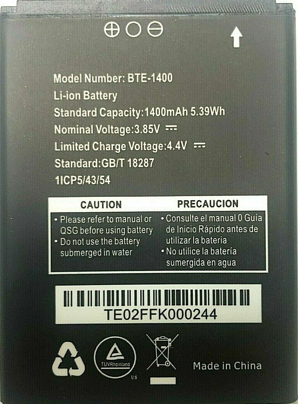 Replacement Battery for Verizon Orbic Journey V RC2200L BTE1400 eBay
