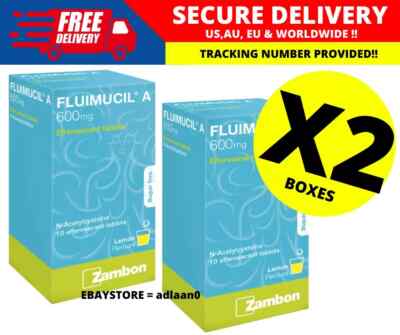 Fluimucil A 600mg Effervescent Tablet 10s Clear Phlegm Relief Cough X 2 BOXES