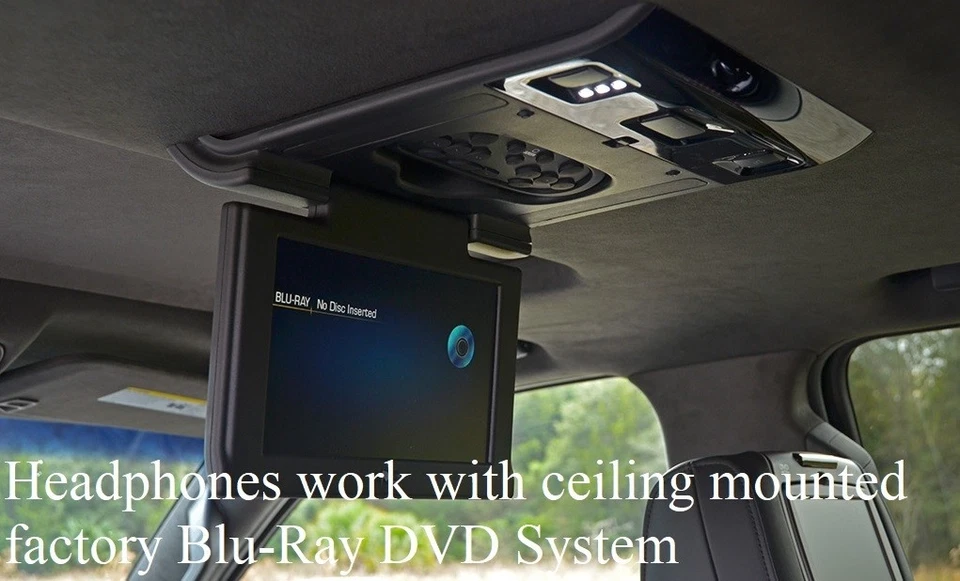 2017-2021 Cadillac Escalade 2 Headphones + Remote for Overhead DVD Entertainment - image 3 of 4