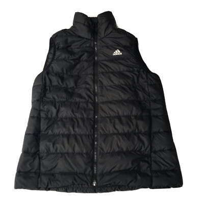 Adidas Puffer Vest Womens Medium Black Towdown Lightweight