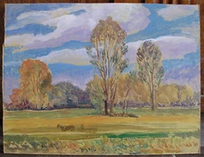Oil painting "Autumn" 1990