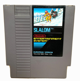 SLALOM - NES - Nintendo - European Versaion - 1986 Rare Ltd. - FRG + Anleitung