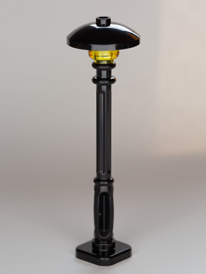 LEGO  MOC Straßenlaterne Lampe Leuchte schwarz (11062, 43898, 3626) (Black) NEU