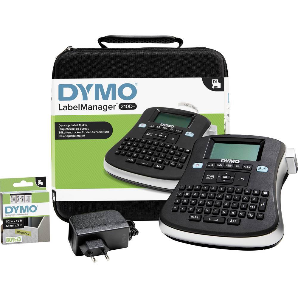 DYMO LabelManager 210D+ Etichettatrice Adatto per nastro: D1 6 mm, 9 mm, 12 mm