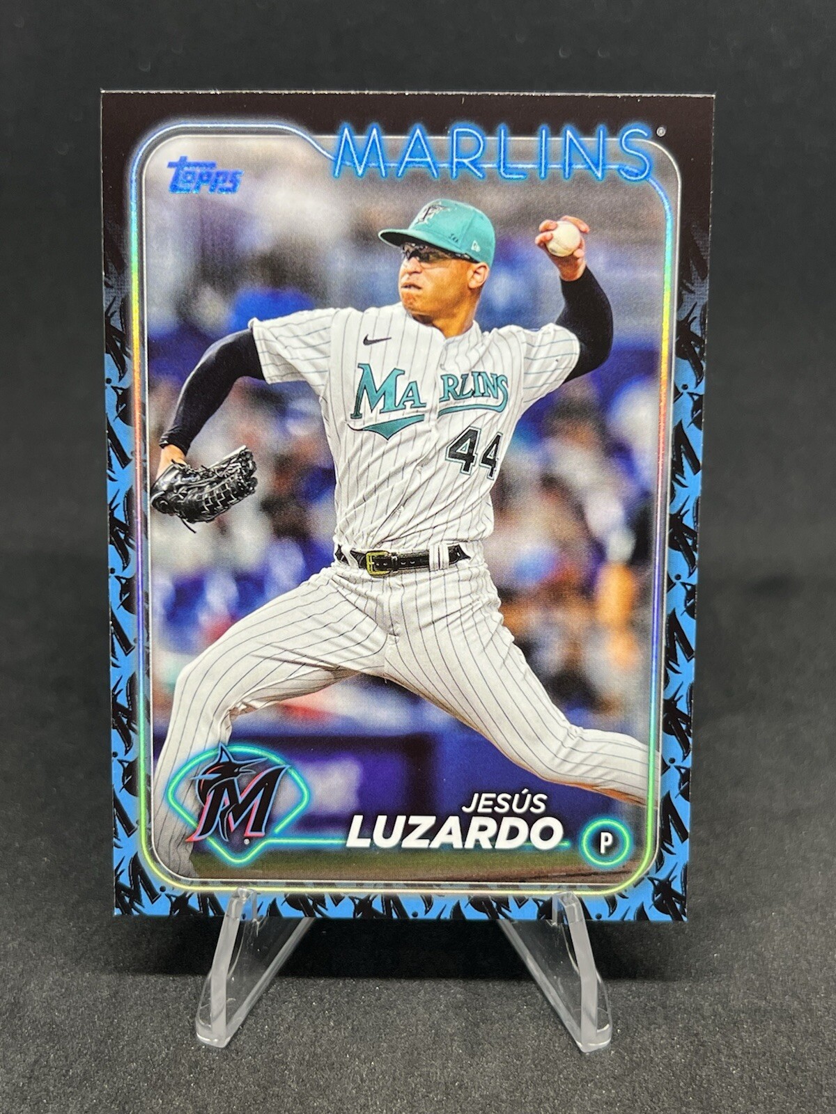 Jesus Luzardo 2024 Topps Series 1 #123 Team Color Border Marlins