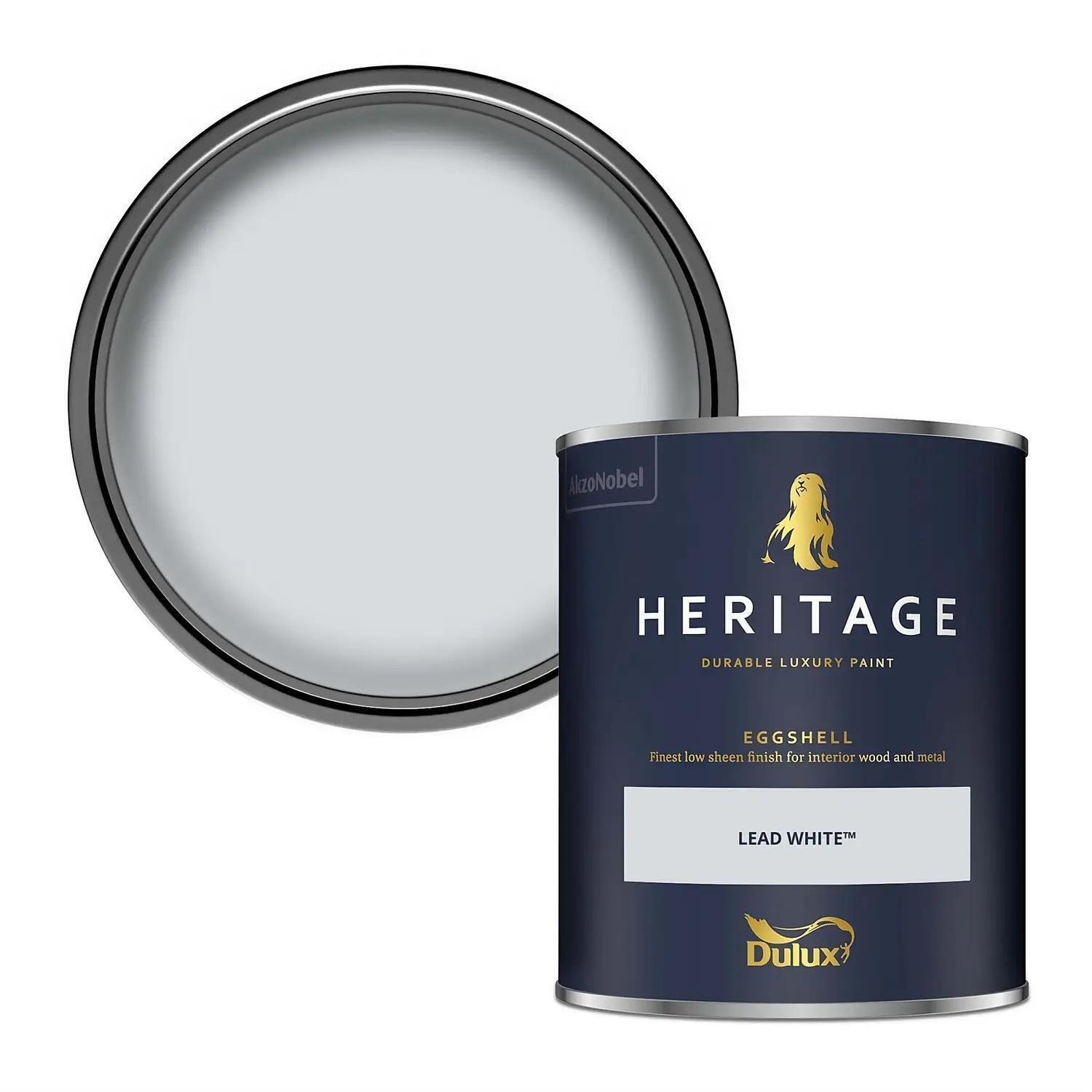 Dulux Heritage Interior Eggshell Durable Metal & Wood Paint 750ml - Lead White