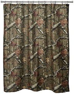 Camouflage Shower Curtain Mossy Oak Rustic Hunter Cabin Camo