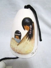 De Grazia Hand-painted Sandstone Wind Chime NAVAJO MOTHER