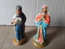 lot de 2 santons anciens 7 cm env