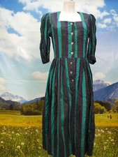Handgenäht Wildseide mit Streifen festliches Vintage Dirndl ohne Schürze Gr.40