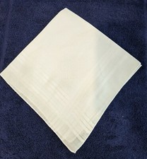 Vintage Men's Cotton Monogrammed Handkerchief White Letter F Set of 3 Brand New