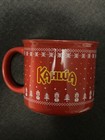 KAHLUA ceramic Mug Christmas Holiday Red Xmas Trees Snowflakes 16 Oz set of 2  — photo 2