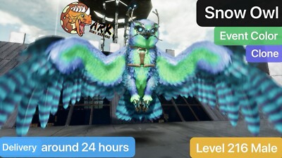 ark survival ascended pve Extinction SNOW OWL, Top  Stats, Event Color Male