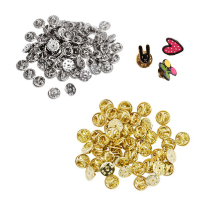 100 Sets Tie Tack Clutch Safety Pin Brooch Brooch Pin Backs