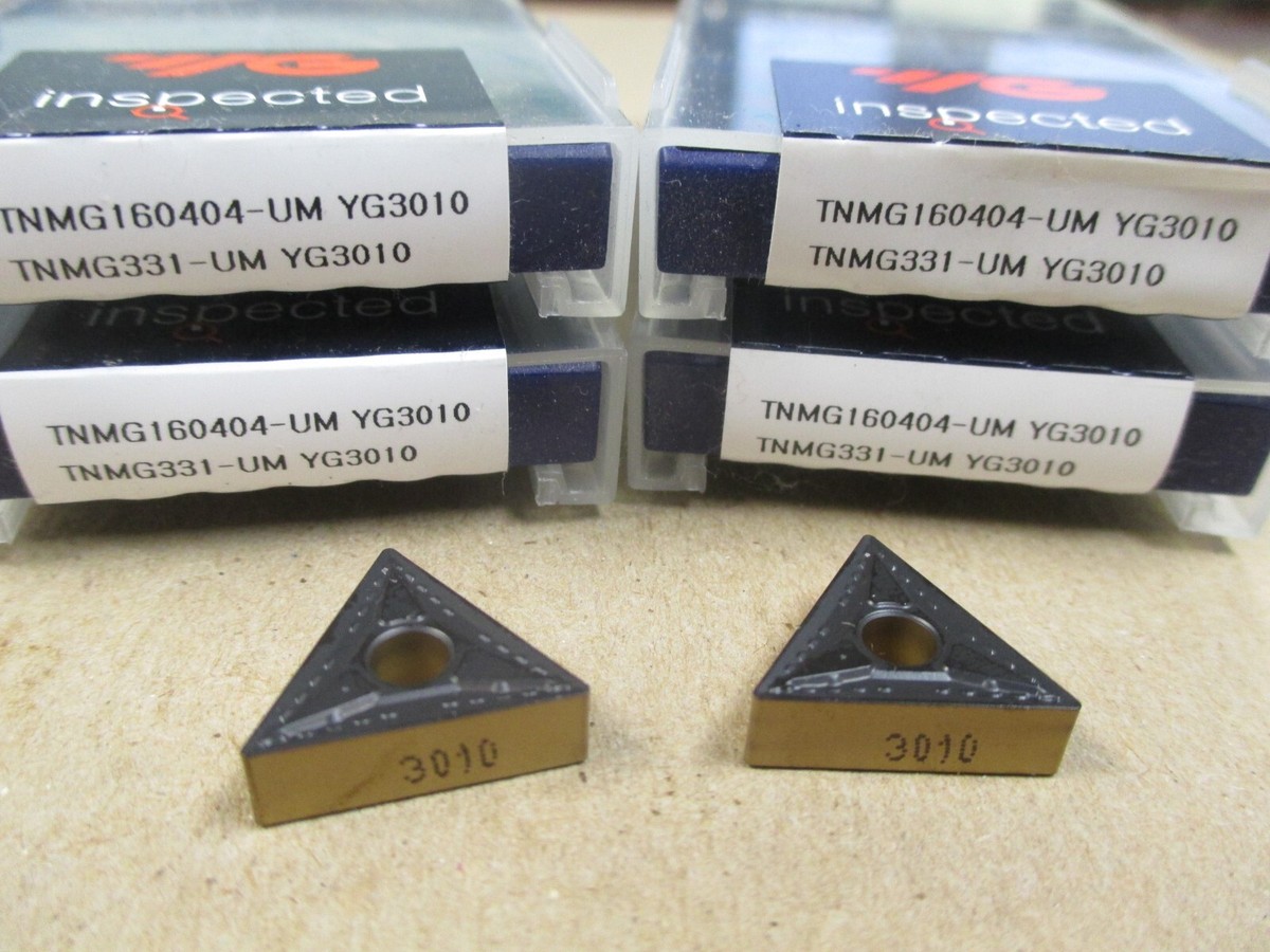 NEW YG1 TNMG331-UM Trigon Turning Insert Continuous Cut TiCN Steel